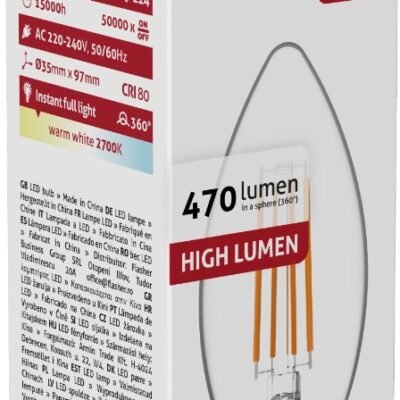 Avide LED Filament Κερί 4.5W E14 Θερμό 2700K (15.001.1720)