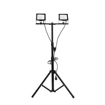 Avide LED Προβολέας Εργασίας Slim SMD 2x30W NW 4000K με Τρίποδο & Υποδοχή Αισθητήρα PIR (15.001.2146)