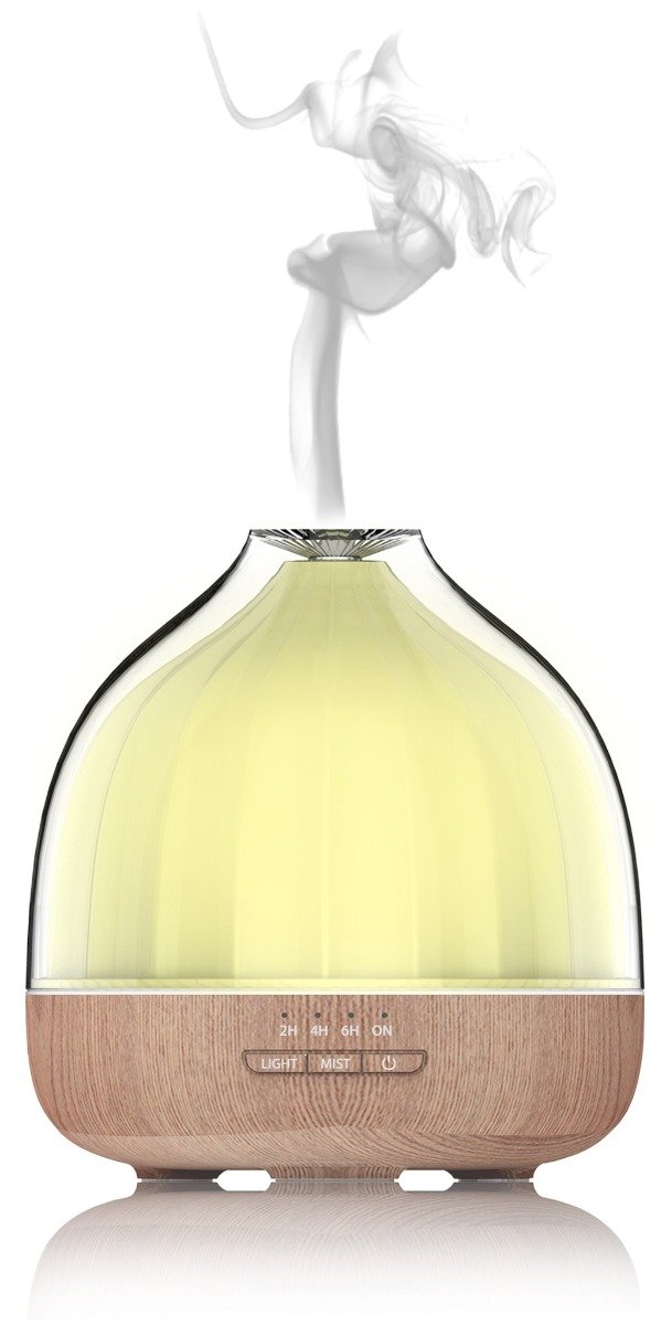 Entac Υγραντήρας Αρωματοθεραπείας με Ξύλινο Ντεκόρ RGB 400ml 8W (15.007.0079)