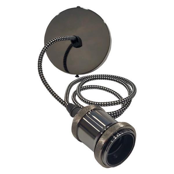 ΝΤΟΥΙ ΡΟΖΕΤΑ ΜΑΥΡΗ ΜΕ ΚΑΛΩΔΙΟ ΑΣΠΡΟ-ΜΑΥΡΟ Ε27 ΠΛΗΡΕΣ (147-23152)