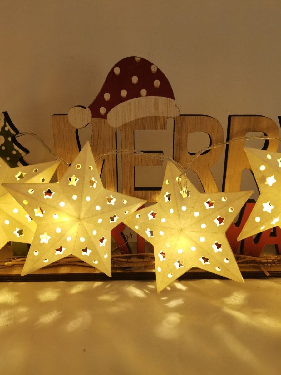 Modee Χριστουγεννιάτικα Διακοσμητικά Φωτάκια LED Μπαταρίας (10LED/120cm/10cm) Θερμό Λευκό (40.004.0028) - Image 4