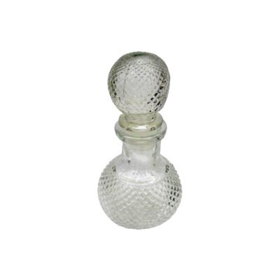 Γυάλινη διάφανη σφαιρική φιάλη 200ml με πώμα [00103202]