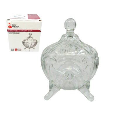 Φοντανιέρα γυάλινη με καπάκι – 13×9,5cm [00203169]