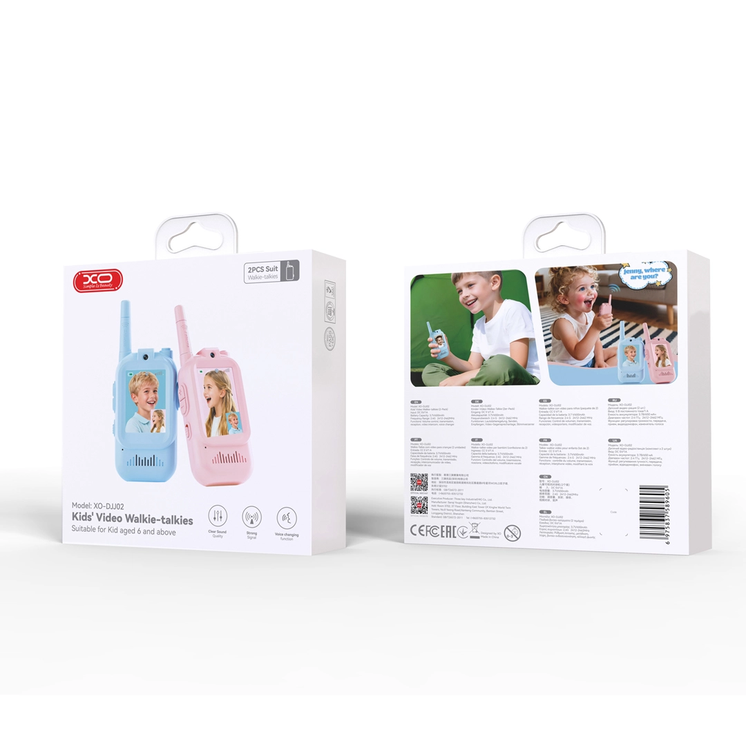 XO DJJ02 Παιδικό Σετ Βίντεο Walkie-Talkie (Μπλε/Ροζ) (16.001.0320) - Image 2