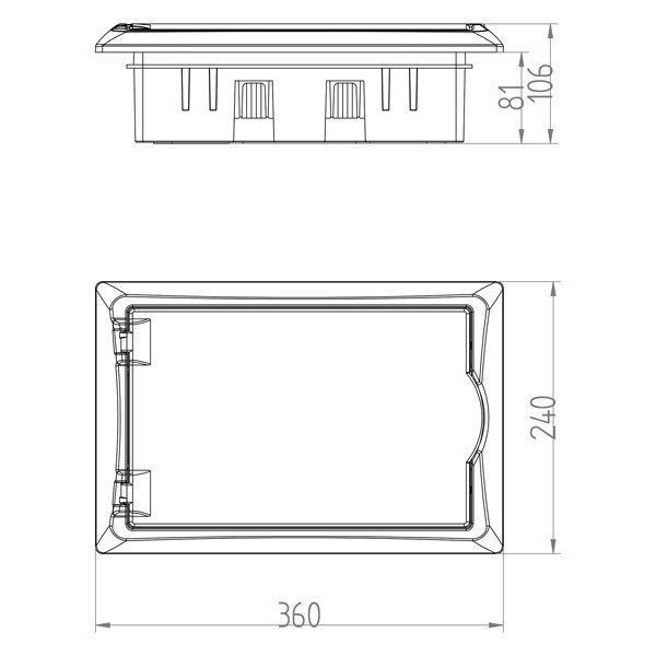 ΠΙΝΑΚΑΣ ΧΩΝΕΥΤΟΣ ΠΛΑΣΤΙΚΟΣ ECONOMIC 1X12 IP 40 (PE+N) (151-25032) - Image 2