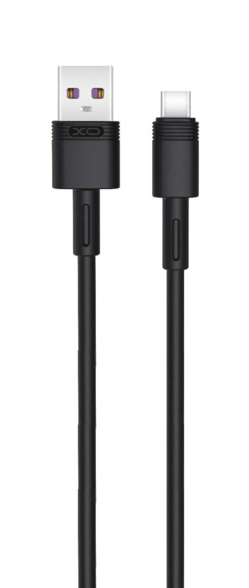 XO NB-Q166 5A Καλώδιο Γρήγορης Φόρτισης για Type-C Μαύρο 1m (16.005.0098)