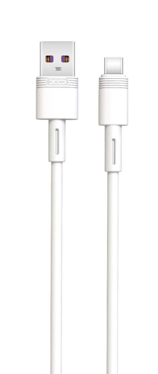 XO NB-Q166 5A Καλώδιο Ταχείας Φόρτισης Type-C Λευκό 1m (16.005.0099)