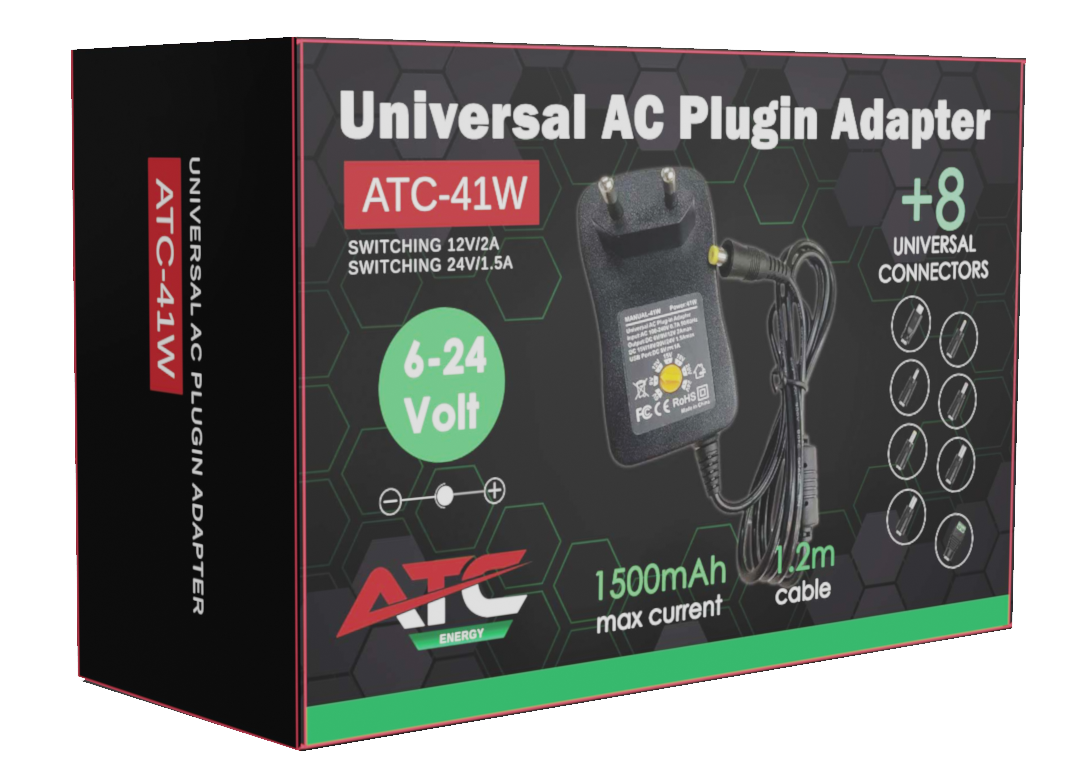 ATC Τροφοδοτικό 41W Switching με 8 κεφαλές 6V-24V (05.007.0053) - Image 8