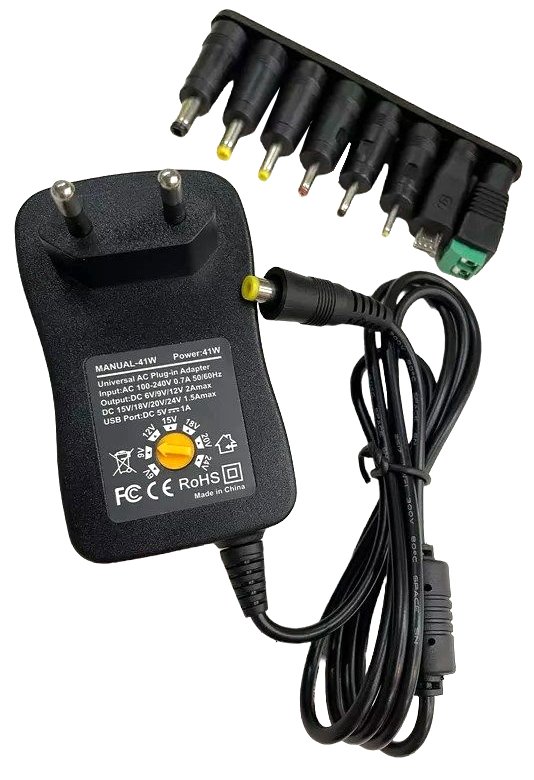 ATC Τροφοδοτικό 41W Switching με 8 κεφαλές 6V-24V (05.007.0053)