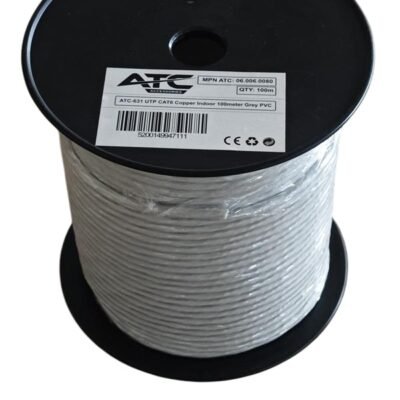 ATC-631 Στροφείο UTP CAT6 Εσωτερικού Χώρου με Χαλκό Cu Γκρι PVC 100m (06.006.0080)