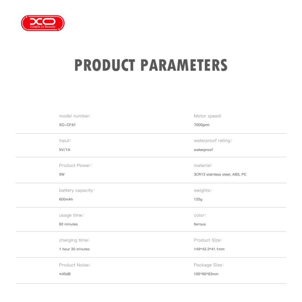 XO CF41 Μηχανή Μαλλιών Trimmer με Ψηφιακή Οθόνη (16.012.0050) - Image 8