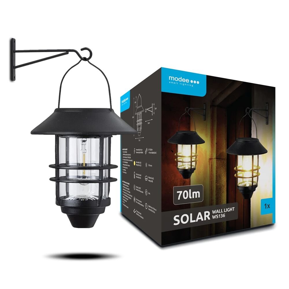 Modee Lighting Ηλιακό Φωτιστικό Τοίχου LED WS136 70 Lumens (40.002.0037)