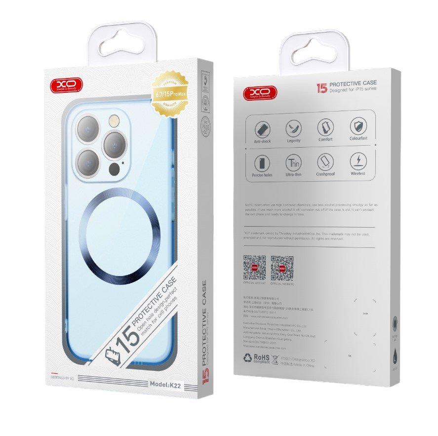 XO-K22 iPhone15 Pro Max 6.7" Δακτύλιος TPU θήκη Ροζ (16.011.0035) - Image 2