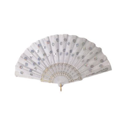 Πλαστική βεντάλια λευκή [20205020]