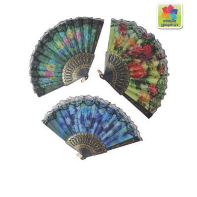 Πλαστική βεντάλια χρωματιστή [20205024]