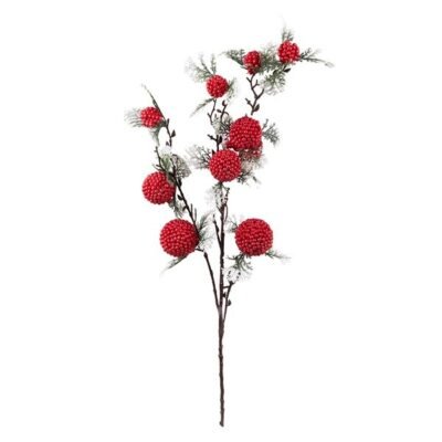 ΚΛΑΔΙ ΜΕ ΚΟΚΚΙΝΟΥΣ ΚΑΡΠΟΥΣ ΚΑΙ ΚΛΩΝΑΡΑΚΙ ΑΠΌ ΕΛΑΤΟ, 87cm (600-49277)