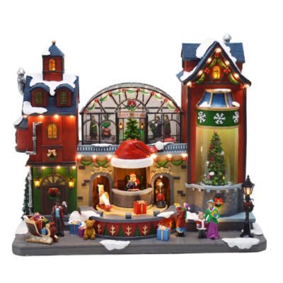 ΚΑΤΑΣΤΗΜΑ ΠΑΙΧΝΙΔΙΩΝ ΜΕ ΘΕΡΜΟΚΗΠΙΟ ΔΕΝΤΡΩΝ, ΜΕ ΜΟΥΣΙΚΗ ΚΑΙ ΚΙΝΗΣΗ, ΜΕ ΜΕΤΑΣΧΗΜΑΤΙΣΤΗ, 48.5x27x39cm (600-48410)