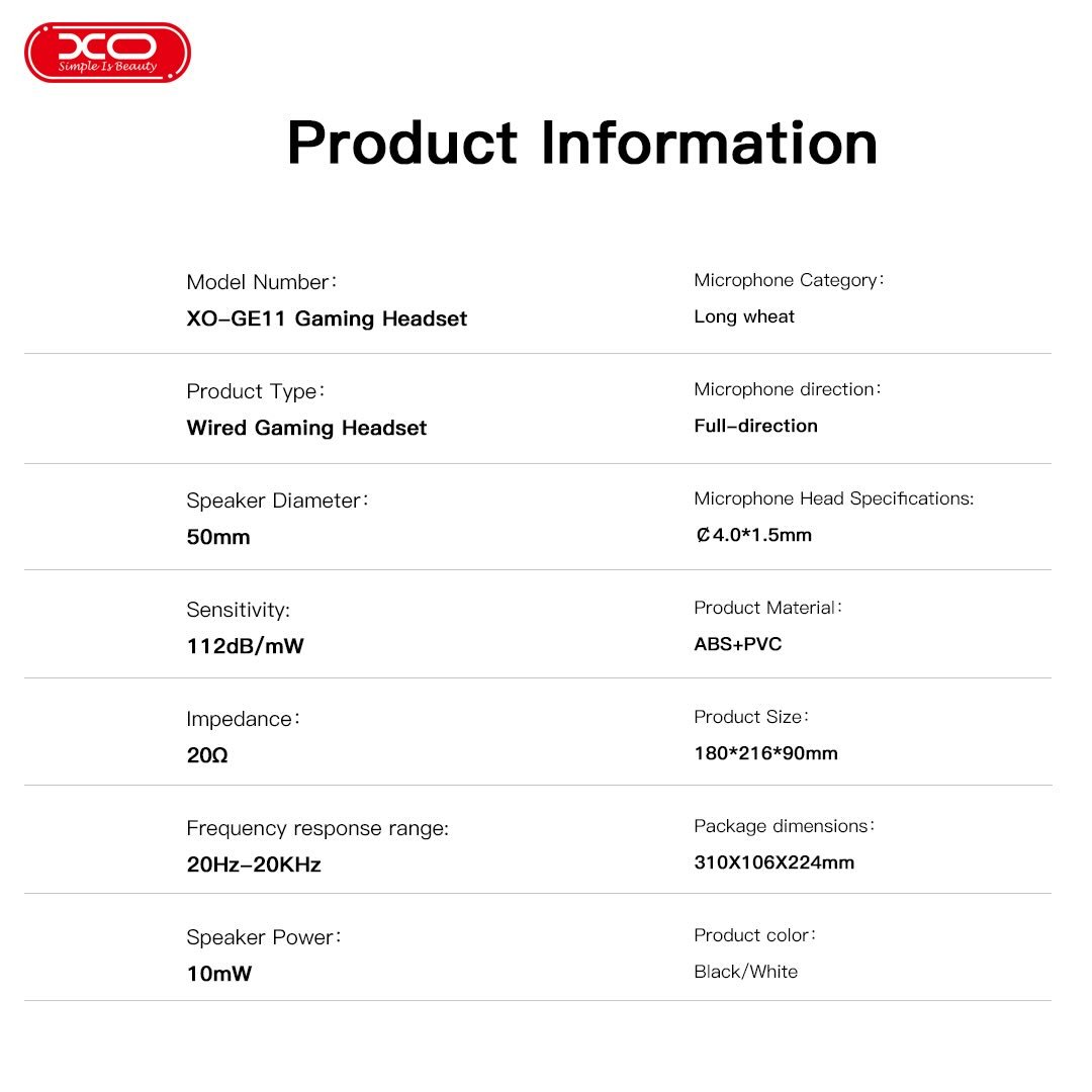 XO GE11 Gaming Ενσύρματα Ακουστικά με RGB Φωτισμό & Μικρόφωνο Λευκά (16.003.0201) - Image 4