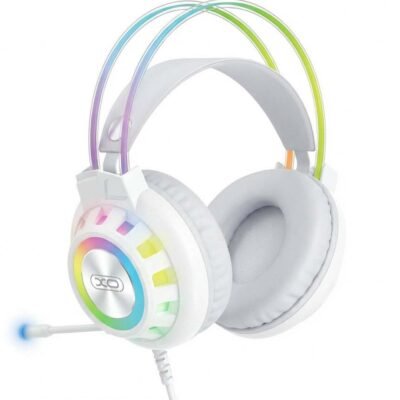XO GE10 Gaming Ενσύρματα Ακουστικά RGB με Μικρόφωνο Λευκά (16.003.0203)
