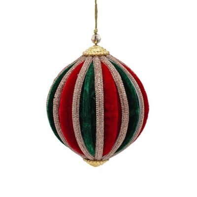 ΒΕΛΟΥΔΙΝΗ ΜΠΑΛΑ, ΠΡΑΣΙΝΗ ΚΟΚΚΙΝΗ, ΠΟΛΥΤΕΛΕΙΑΣ, ΜΕ ΠΕΤΡΑΔΙΑ, 10cm (600-49163)