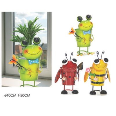 Διακοσμητικό γλαστράκι μεταλλικό φ10x 20cm [77668810]