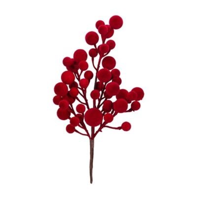 ΚΛΑΔΙ ΠΟΛΎ ΠΥΚΝΟ ΜΕ ΚΟΚΚΙΝΟΥΣ ΒΕΛΟΥΔΙΝΟΥΣ ΚΑΡΠΟΥΣ, 42cm (600-49281)