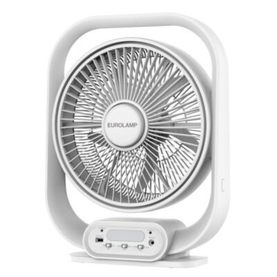 ΑΝΕΜΙΣΤΗΡΑΣ BOX FAN ΕΠΑΝΑΦΟΡΤΙΖΟΜΕΝΟΣ Φ38 20W ΜΕ LED ΦΩΣ 2W ΛΕΥΚΟΣ (300-21002)