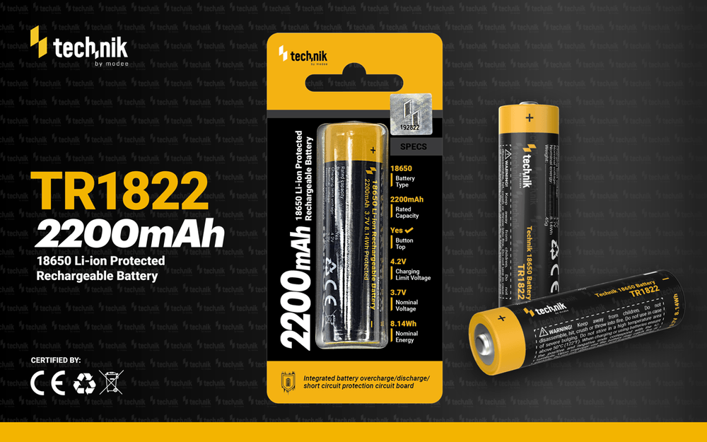 Technik Επαναφορτιζόμενη Μπαταρία 18650 TR1822 2200mAh 3,7V B1 (01.003.0090) - Image 5
