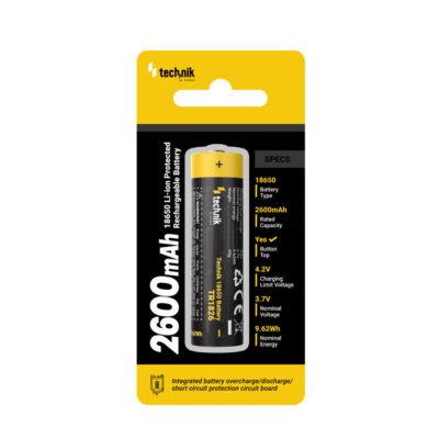 Technik Επαναφορτιζόμενη Μπαταρία 18650 TR1826 2600mAh 3,7V B1 (01.003.0086)