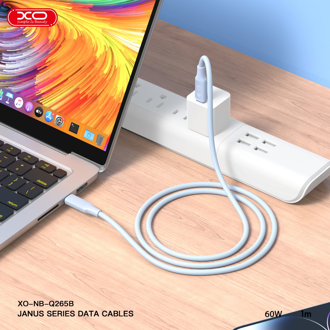 XO NB-Q265A PD 27W Type-C Σε Lightning Μινιμαλιστικό Καλώδιο (Μπλε) (16.005.0312) - Image 3