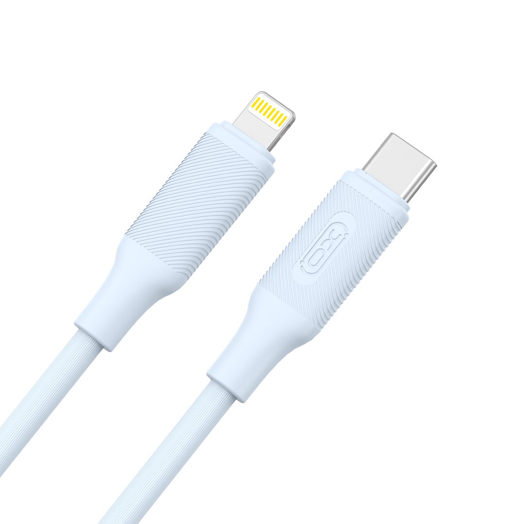 XO NB-Q265A PD 27W Type-C Σε Lightning Μινιμαλιστικό Καλώδιο (Μπλε) (16.005.0312) - Image 2