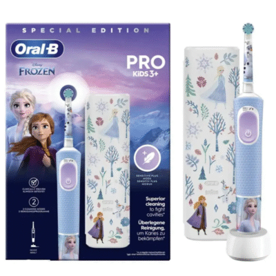 Oral-B Vitality Pro Παιδική Ηλεκτρική Οδοντόβουρτσα με Χρονόμετρο Frozen για 3+ Χρονών & Θήκη Ταξιδιού (31.001.0070)