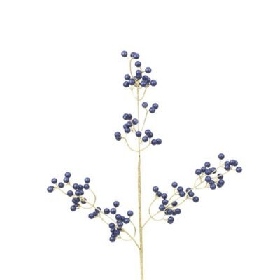 ΚΛΑΔΙ ΧΡΥΣΟ, ΜΕ ΣΚΟΥΡΑ ΜΠΛΕ BERRIES, 75cm (600-48698)
