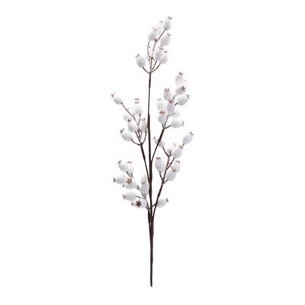 ΚΛΑΔΙ ΜΕ ΛΕΥΚΑ BERRIES, 67cm (600-49407)