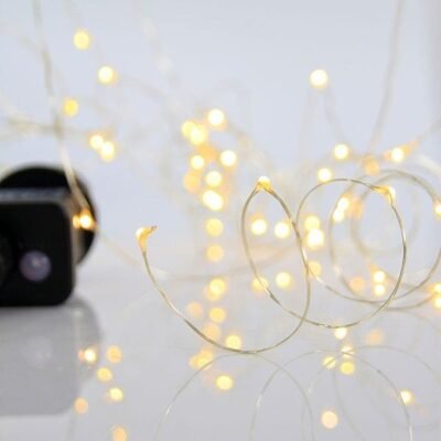 ΣΕΙΡΑ, 100 ΜΙΝΙ LED, ΜΕΤΑΣΧΗΜΑΤΙΣΤΗ, 8 ΠΡΟΓΡΑΜΜΑΤΑ & ΜΝΗΜΗ, ΑΣΗΜΙ ΧΑΛΚΙΝΟ ΚΑΛΩΔΙΟ, ΘΕΡΜΟ ΛΕΥΚΟ LED ΑΝΑ 10cm, ΠΡΟΕΚΤΑΣΗ ΠΑΡΟΧΗΣ 5m, IP44 (600-07081)