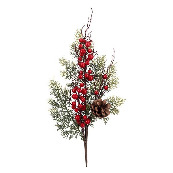 ΚΛΑΔΙ ΜΕ BERRIES, ΚΟΥΚΟΥΝΑΡΙ KAI ΦΥΛΛΑ ΑΠΌ ΚΥΠΑΡΙΣΣΙ, 65cm (600-49239)