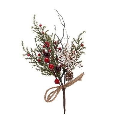 ΚΛΑΔΙ ΜΕ ΜΙΚΡΑ BERRIES ΚΑΙ ΧΙΟΝΟΝΙΦΑΔΑ, 32cm (600-49252)