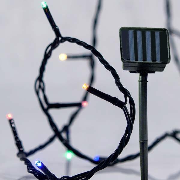 ΣΕΙΡΑ, 96 LED 5mm, ΗΛΙΑΚΟ ΣΥΛΛΕΚΤΗ ΜΕ ΑΙΣΘΗΤΗΡΑ ΦΩΤΟΣ, ΠΡΑΣΙΝΟ PVC ΚΑΛΩΔΙΟ, ΧΡΩΜΑΤΙΣΤΟ LED ΑΝΑ 10cm, ΠΡΟΕΚΤΑΣΗ ΠΑΡΟΧΗΣ 1m, IP44 (600-11298)