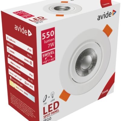Avide LED Χωνευτό Σπότ 38° Στρογγυλό 7W Θερμό 3000K (15.001.0602)