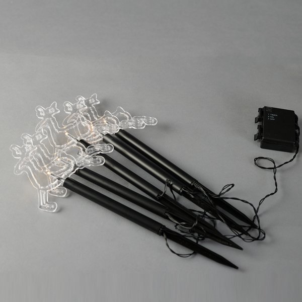 ΣΕΙΡΑ, 5 LED 3mm, 5 ΤΑΡΑΝΔΟΙ ΜΕ ΡΑΒΔΙ ΓΙΑ ΕΔΑΦΟΣ 37cm, ΗΛΙΑΚΟ ΣΥΛΛΕΚΤΗ ΜΕ ΑΙΣΘΗΤΗΡΑ ΦΩΤΟΣ, ΜΑΥΡΟ PVC ΚΑΛΩΔΙΟ, ΘΕΡΜΟ ΛΕΥΚΟ LED ΑΝΑ 35cm, ΠΡΟΕΚΤΑΣΗ ΠΑΡΟΧΗΣ 2m, IP44 (600-04452) - Image 2