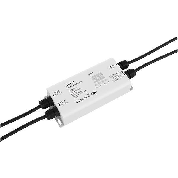 DMX512/RDM DECODER RGBW 5A*4CH 12-48VDC MAX20A IP67 D4-WPS (145-71505)