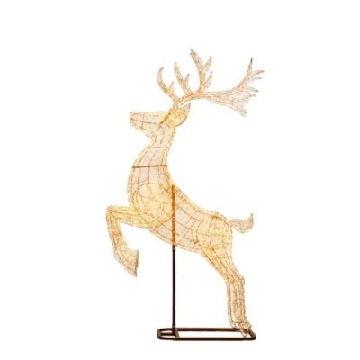ΦΩΤΙΖΟΜΕΝΟ ΕΛΑΦΙ ΜΕ ΒΑΣΗ 150x50x270cm, 8300 MINI LED, ΜΕΤΑΣΧΗΜΑΤΙΣΤΗ, TIMER, ΜΠΡΟΝΖΕ ΧΑΛΚΙΝΟ ΚΑΛΩΔΙΟ, ΜΠΡΟΝΖΕ ΜΕΤΑΛΛΙΚΟΣ ΣKEΛETOΣ, ΘEPMO ΛEYKO LED & ΘEPMO ΛΕΥΚΟ FLASH LED, ΠΡΟΕΚΤΑΣΗ ΠΑΡΟΧΗΣ 5m, IP44 (600-22589)
