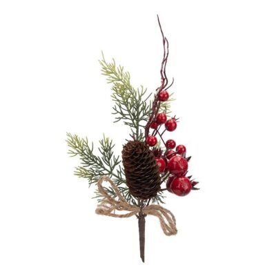 ΚΛΑΔΑΚΙ ΜΕ ΡΟΔΙΑ, BERRY KAI ΚΛΑΔΙ ΠΕΥΚΟΥ, 36cm (600-49234)