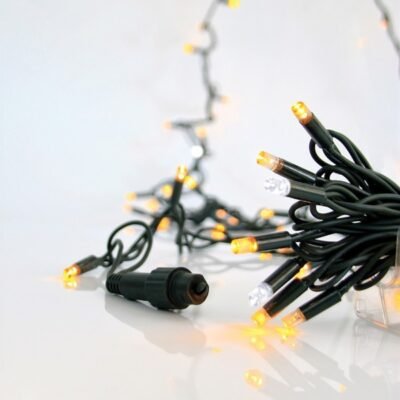 ΣΕΙΡΑ, 100 LED 5mm ΜΕ ΚΑΛΥΜΜΑ, 230V, 2 ΕΠΕΚΤΑΣΕΙΣ ΕΩΣ 9 ΣΕΤ, ΠΡΑΣΙΝΟ ΚΑΟΥΤΣΟΥΚ ΚΑΛΩΔΙΟ, 90 ΘΕΡΜΑ ΛΕΥΚΑ + 10 ΛΕΥΚΑ FLASH LED ΑΝΑ 10cm, ΙΡ65 (ΧΩΡΙΣ ΠΡΟΕΚΤΑΣΗ ΠΑΡΟΧΗΣ) (600-09266)