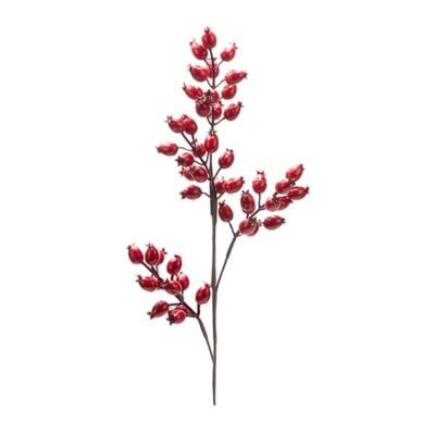 ΚΛΑΔΙ ΜΕ ΚΟΚΚΙΝΑ ΜΕΤΑΛΛΙΖΕ BERRIES, 58cm (600-49430)