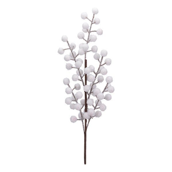 ΚΛΑΔΙ ΜΕ ΛΕΥΚΑ BERRIES, 55cm (600-49287)