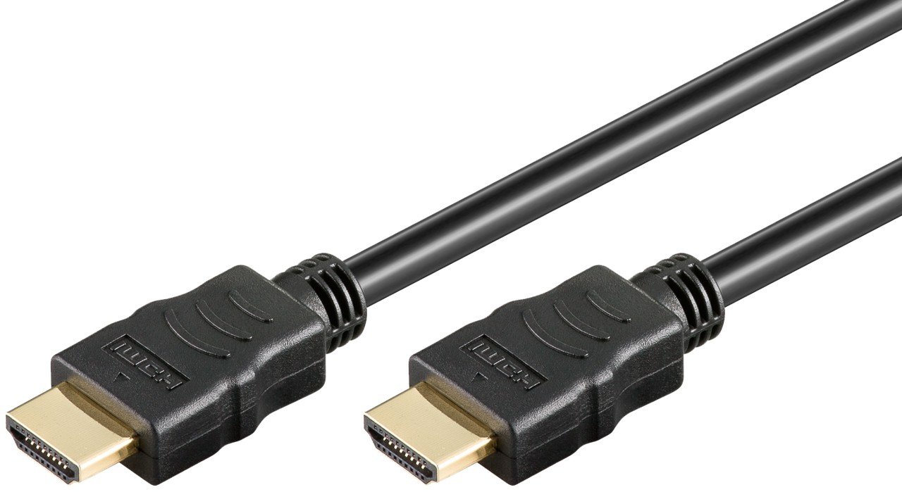 Goobay Καλώδιο HDMI Ethernet Υψηλής Ταχύτητας 4K/60Hz 18Gbit/s Μαύρο 0,5μ 80096 (11.002.0029)