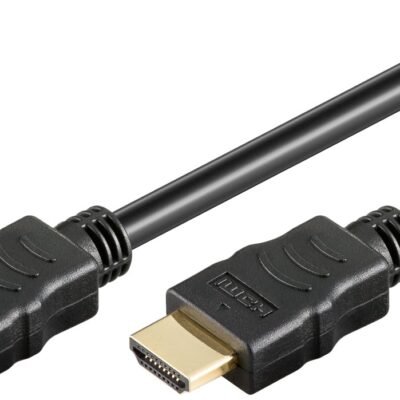 Goobay Καλώδιο HDMI Ethernet Υψηλής Ταχύτητας 4K/60Hz 18Gbit/s Μαύρο 1,5m 80102 (11.002.0031)