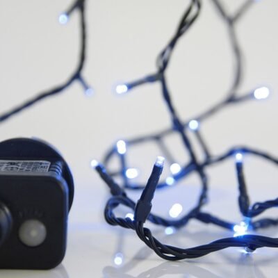 ΣΕΙΡΑ, 100 LED 3mm, 31V ΜΕΤΑΣΧΗΜΑΤΙΣΤΗ, 8 ΠΡΟΓΡΑΜΜΑΤΑ & ΜΝΗΜΗ, ΠΡΑΣΙΝΟ PVC ΚΑΛΩΔΙΟ, ΜΠΛΕ LED ΑΝΑ 5cm,  ΠΡΟΕΚΤΑΣΗ ΠΑΡΟΧΗΣ 3m, ΙΡ44 (600-13176)