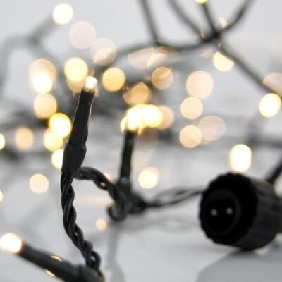 ΣΕΙΡΑ, 100 LED 3mm, 31V ΜΕΤΑΣΧΗΜΑΤΙΣΤΗ, 4 ΕΠΕΚΤΑΣΕΙΣ ΕΩΣ 3 ΣΕΤ, ΠΡΑΣΙΝΟ PVC ΚΑΛΩΔΙΟ, ΘΕΡΜΟ ΛΕΥΚΟ LED ΑΝΑ 5cm, ΠΡΟΕΚΤΑΣΗ ΠΑΡΟΧΗΣ 3m, ΙΡ44 (600-11330)